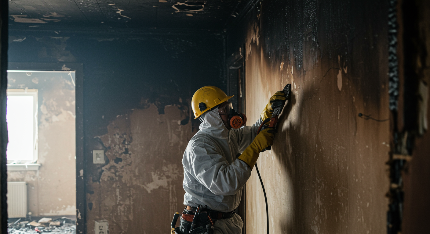 Storm Damage Restoration Scene