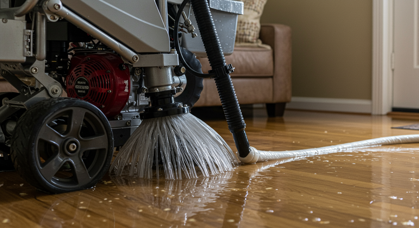 Advanced water extraction equipment used for flood damage remediation