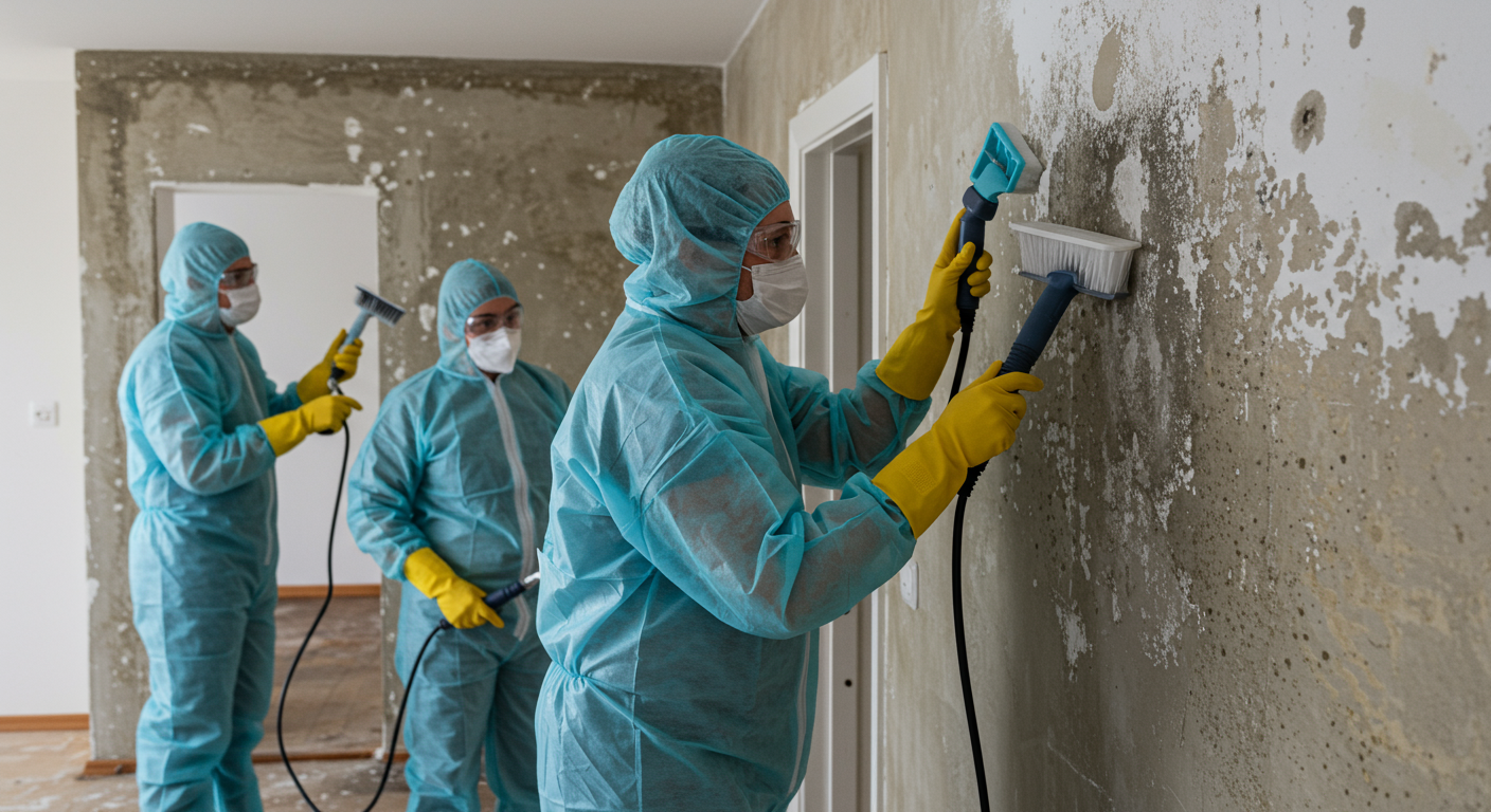 Mildew Cleaning in Action